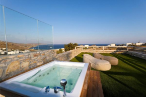 Sophisticated Mykonos Apartment | Apartment Amorino | Terrace with Private Hot Tub | Outdoor Dining Area | Kalafatis